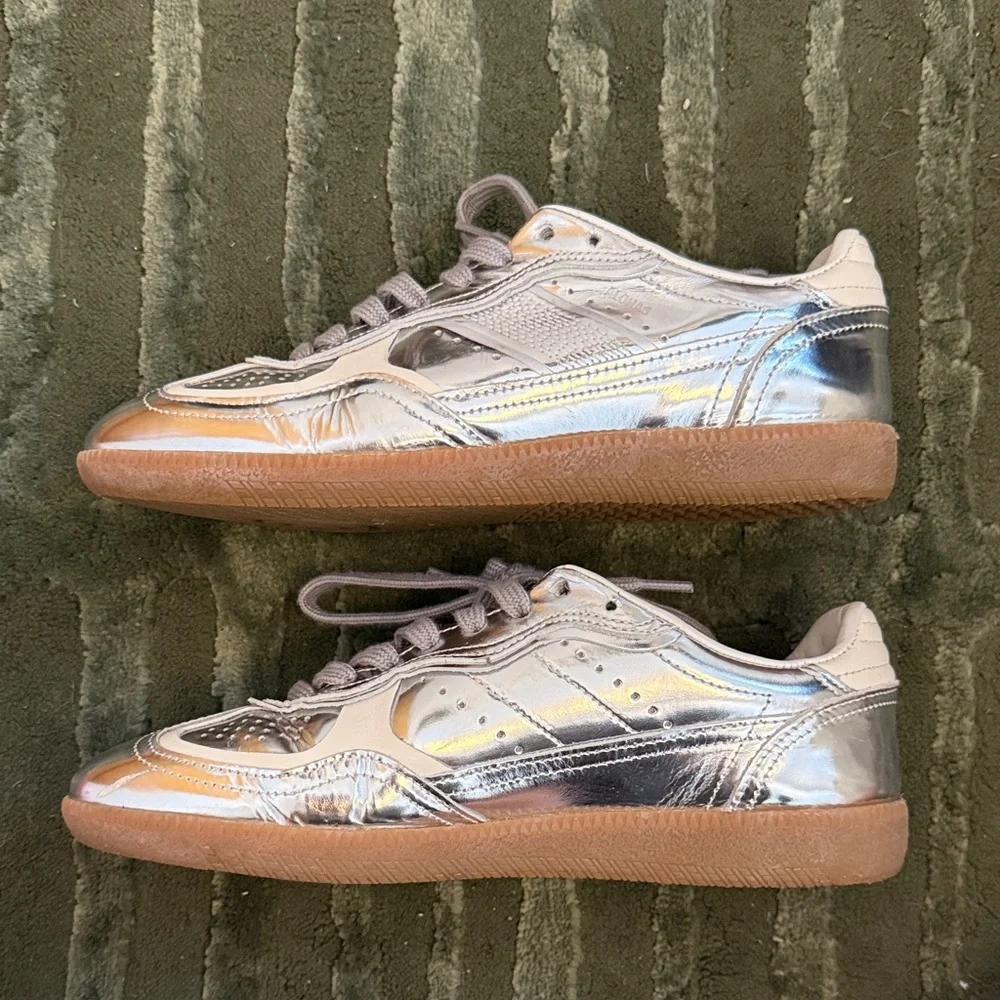 Alohas | 490 Leather Sneakers | Silver Sneakers - Picture 4 of 4